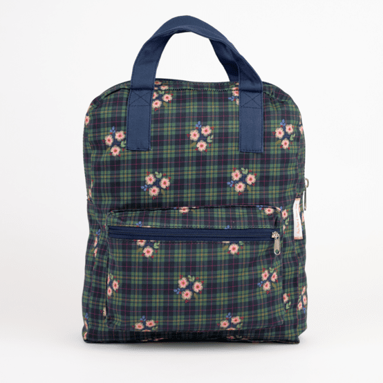 Gaby small backpack tartan fleuri