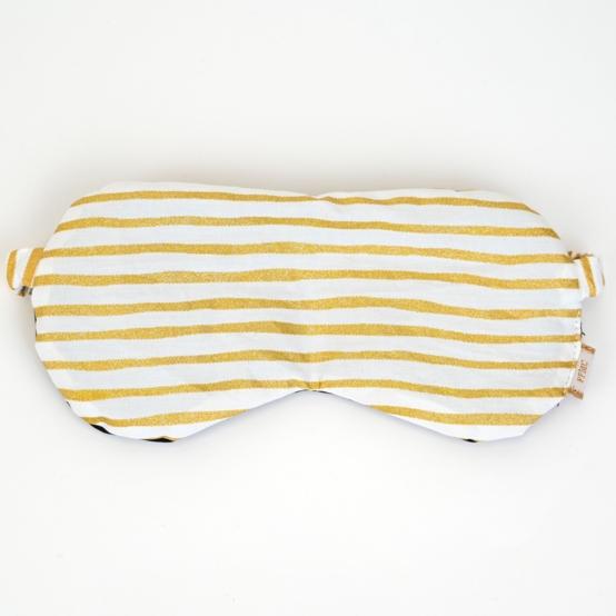 Night mask rayé or blanc