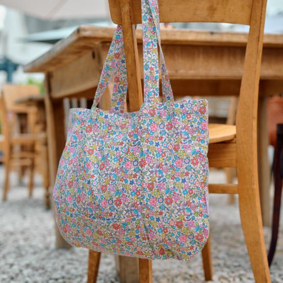 Foldable tote bag mille et une fleurs