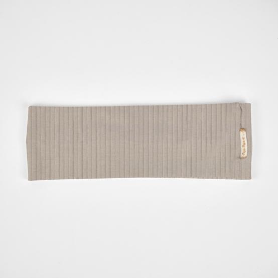 Stretch jersey headband  beige ribbed jersey