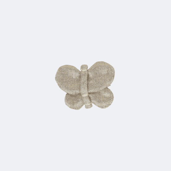 Butterfly hair clip  glitter linen