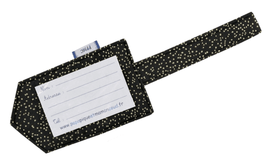 Luggage Tag glitter black