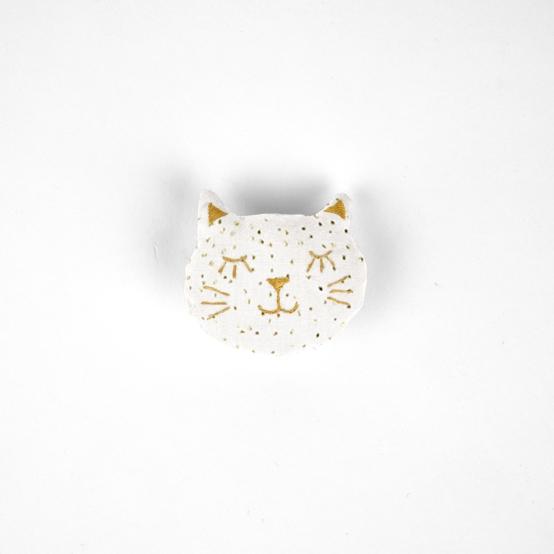 Meow hair slide white sequined