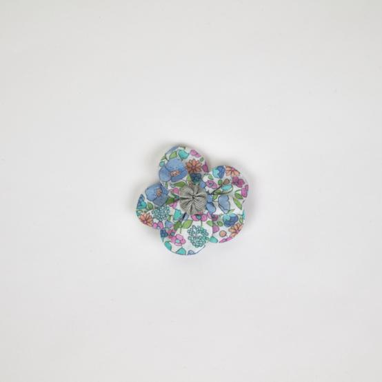Flower petal hair slide small  pastel fleuri