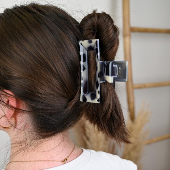 Large Rectangular Hair Clip cheetah