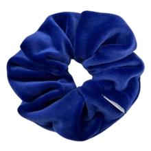 Scrunchie blue navy velvet
