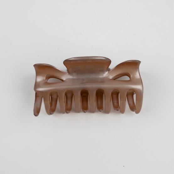 Small Classic Hair Clip glossy beige