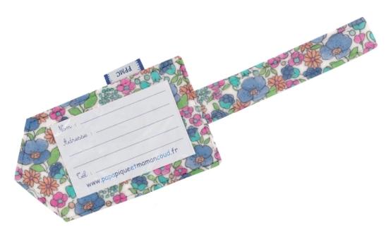 Luggage Tag pastel fleuri