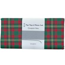 Coupon tissu 50 cm ex2316 golden green tartan