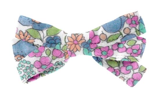 Ribbon  hair slide pastel fleuri