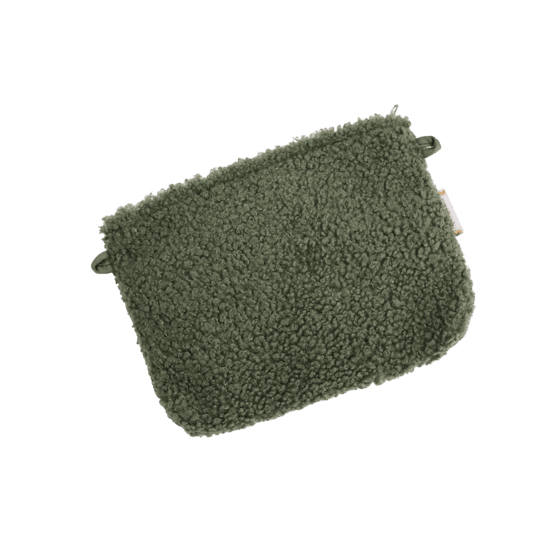 Tiny coton clutch bag moumoute kaki
