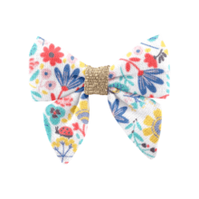 Mini bow tie clip champêtre bleuté