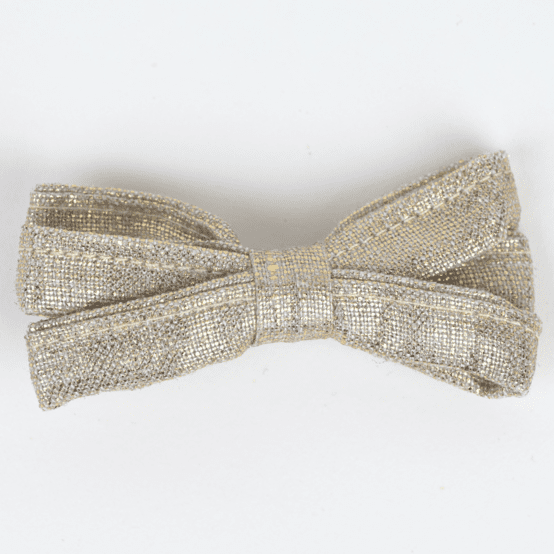Ribbon hair slide  glitter linen