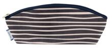Pencil case striped  ivory navy