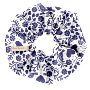 Scrunchie scandinavia bleu