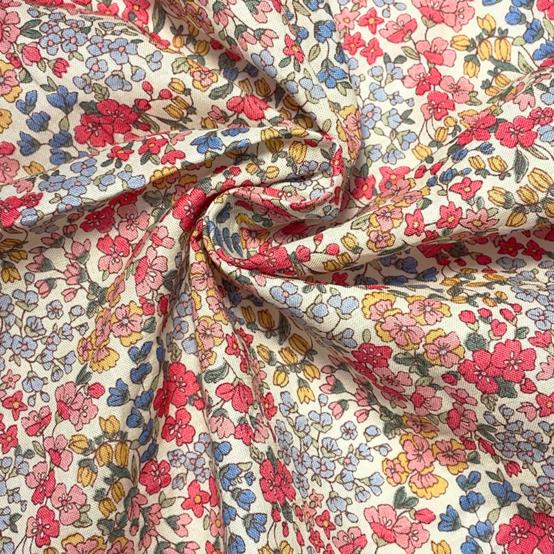 Cotton fabric porcelaine rosée