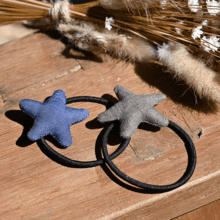 Pony-tail elastic hair star copper linen
