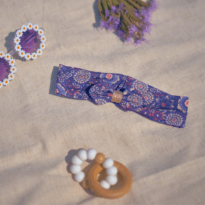Jersey knit baby headband lavandula