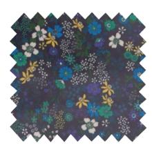 Coated fabric ex2340 blue green mini floral