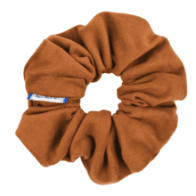 Scrunchie suédine fauve