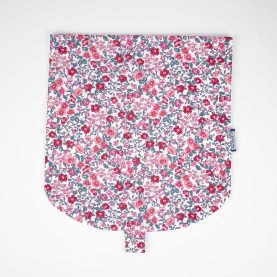 Flap of small shoulder bag rose grenadine