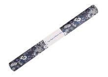 35cm coated fabric coupon ex2343 ultramarine white navy flower