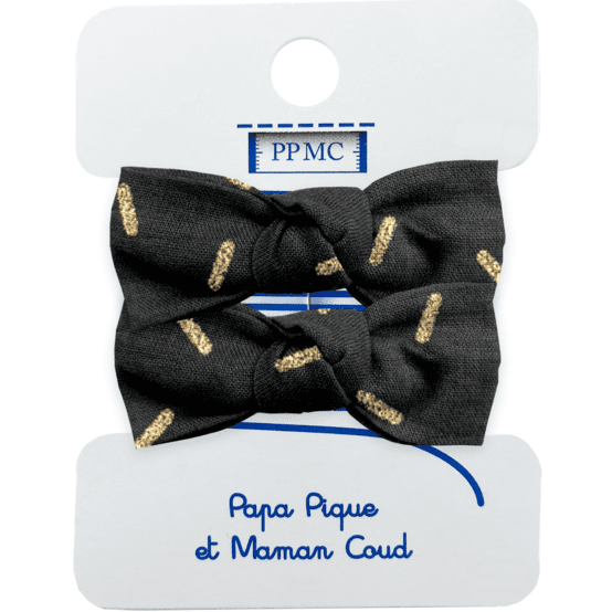 Small elastic bows golden straw