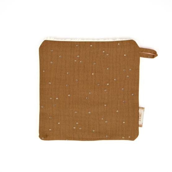 Makeup Remover cotton gaze pois or caramel