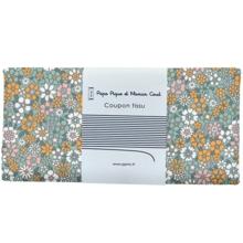 Coupon tissu 50 cm EX2503 floral retro lichen