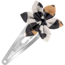 Star flower hairclip leopard