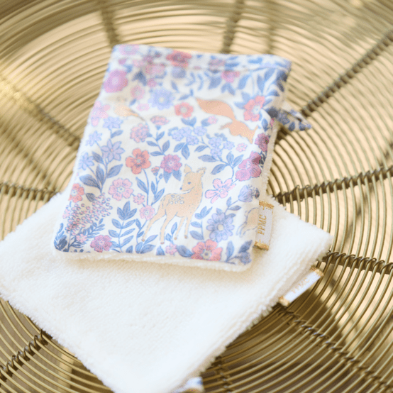 Make-up Remover Glove comptine enchantée rose