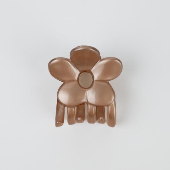 Small Flower Hair Clip glossy beige