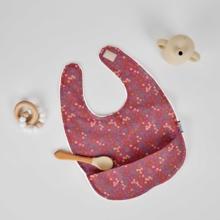 Coated fabric bib badiane framboise