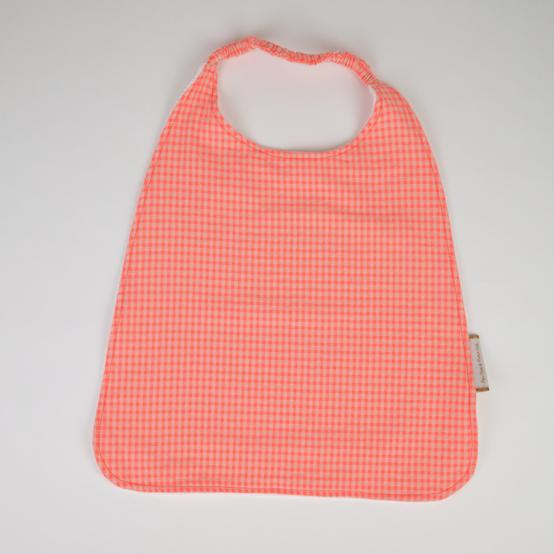 Elastic napkin child neon orange gingham