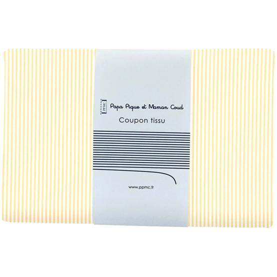 1 m fabric coupon yellow stripes