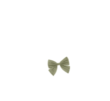 Bow tie hair slide almond green with golden dots gauze