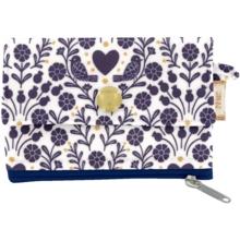 zipper pouch card purse scandinavia bleu