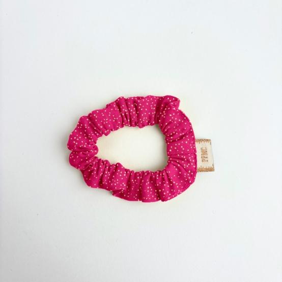 Mini Scrunchie fuchsia pailleté