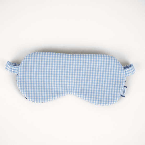 Night mask sky blue gingham