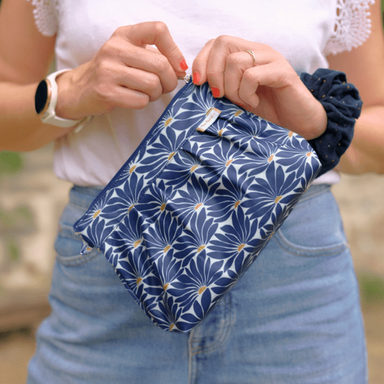 Pleated clutch bag soleil levant