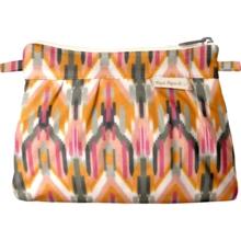 Mini Pleated clutch bag ikat ocre