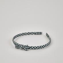 Thin headband vichy noir