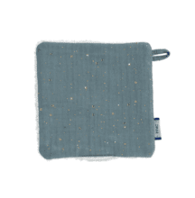 Makeup Remover cotton gaze pois or bleu gris