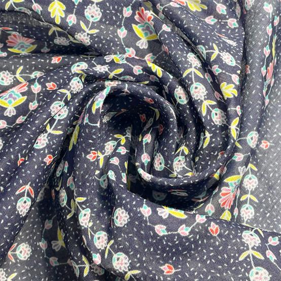 Cotton veil fabric bleudana