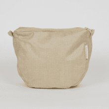 Base small bag without shoulder strap golden linen