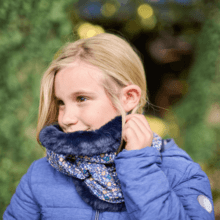 Children fur scarf snood seventies