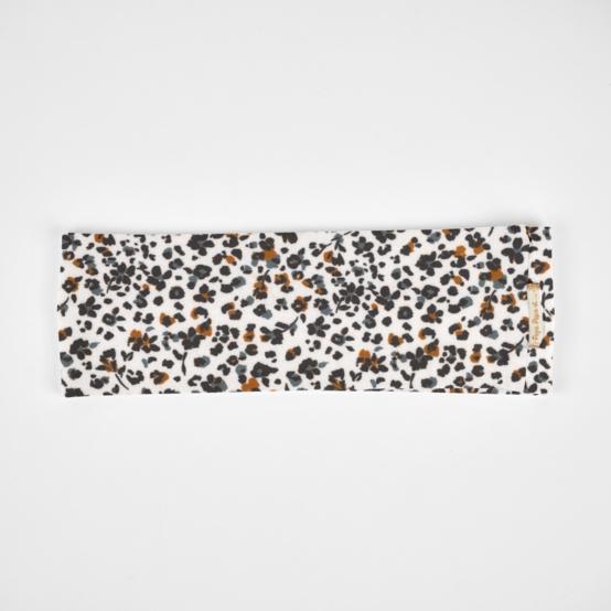 Stretch jersey headband  graou fleuri ivoire