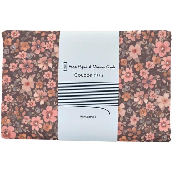 1 m fabric coupon ex2648 Chocolate retro bohemian