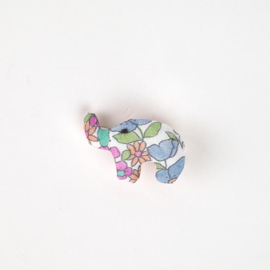Elephant clip pastel fleuri