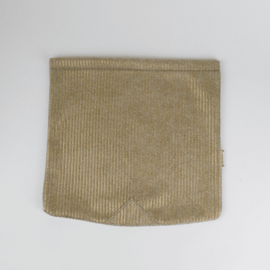 Square flap of saddle bag  gold large corduroy
